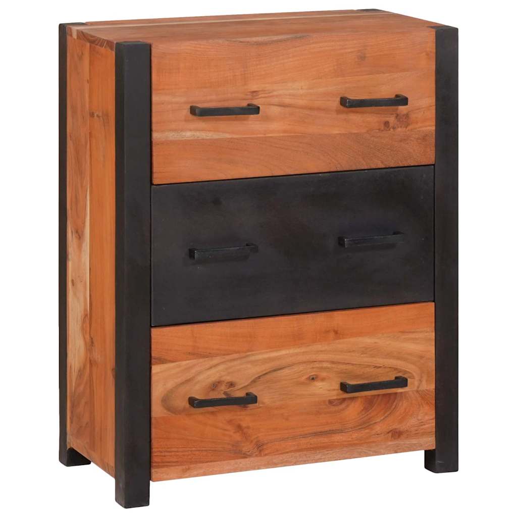 vidaXL Dressoir 3 pcs Bruin 110 x 30 x 75 cm Massief acaciahout