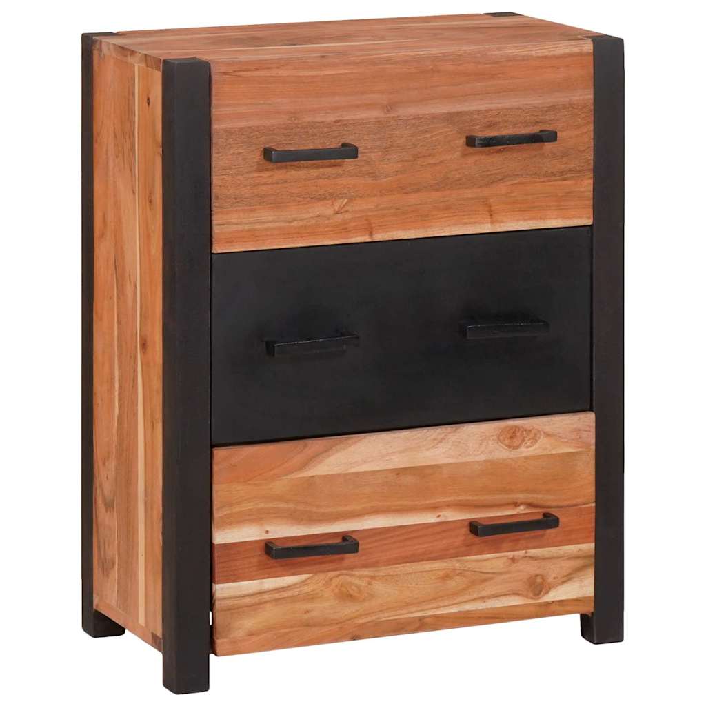 vidaXL Dressoir 3 pcs Bruin 55 x 30 x 75 cm Massief acaciahout