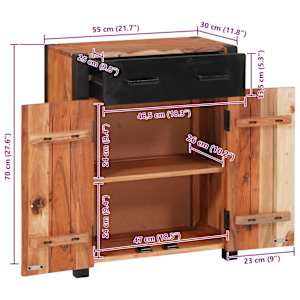 Servírovací skříň se zásuvkou 2 pcs Hnědá 110 x 30 x 75 cm - obrázek 13