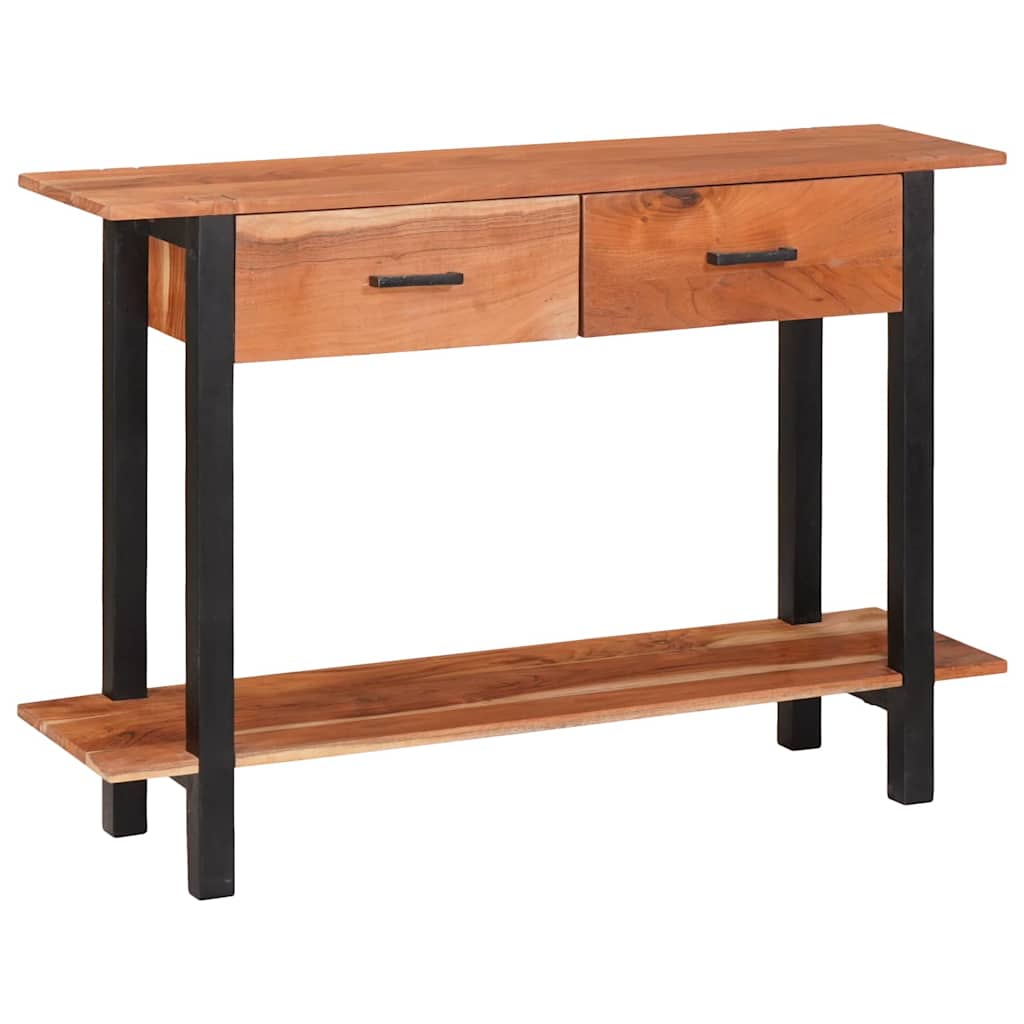 vidaXL Wandtafel met lade Bruin 110 x 30 x 75 cm Massief acaciahout
