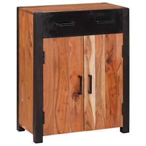 Strani šal s predalom Rjava 55 x 30 x 75 cm Masiven les akacije