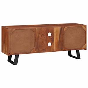 Televizní skříň s policí medová hnědá 112 x 30 x 48 cm - obrázek 7