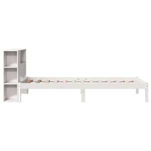 Postel s knihovnou bez matrace bílá 90x190 cm masivní borovice - obrázek 7