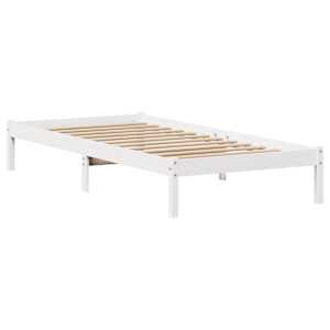 Postel s knihovnou bez matrace bílá 90x200 cm masivní borovice - obrázek 5