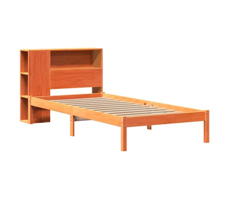 vidaXL Lit biblioth&egrave;que sans matelas cire marron 75x190 cm pin massif