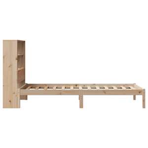 Postel s knihovnou bez matrace 90 x 190 cm masivní borovice - obrázek 7