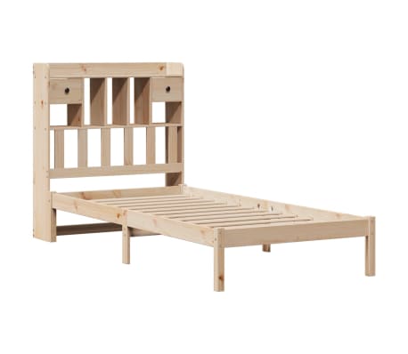vidaXL Massivholzbett mit Regal ohne Matratze 100x200 cm Kiefer