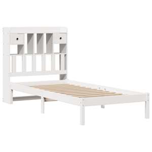 vidaXL Bookcase Bed without Mattress White 100x200 cm Solid Wood Pine