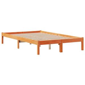 Postel s knihovnou bez matrace 135 x 190 cm masivní borovice - obrázek 5