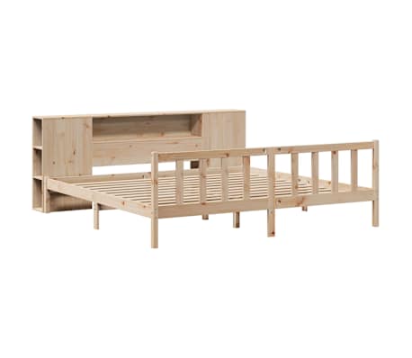 vidaXL Lit biblioth&egrave;que sans matelas 200x200 cm bois massif de pin