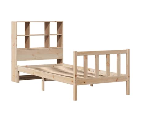vidaXL Massivholzbett mit Regal ohne Matratze 90x190 cm Kiefer