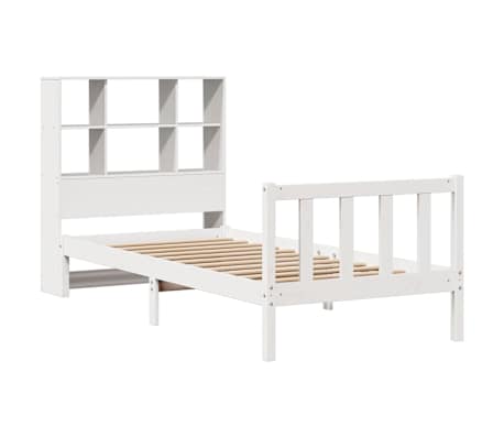 vidaXL Letto Libreria senza Materasso Bianca 90x200 cm Legno di Pino