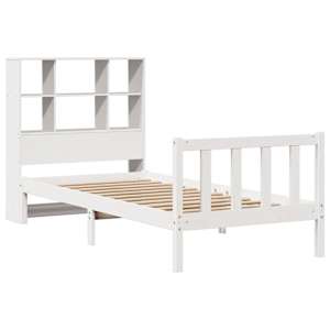 vidaXL Letto Libreria senza Materasso Bianca 90x200 cm Legno di Pino