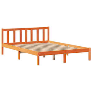 Postel s knihovnou bez matrace 140 x 190 cm masivní borovice - obrázek 5