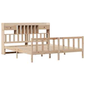 vidaXL Bookcase Bed without Mattress 200x200 cm Solid Wood Pine