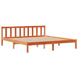 Postel s knihovnou bez matrace 200 x 200 cm masivní borovice - obrázek 5