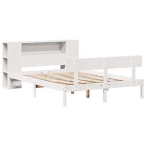 vidaXL Bookcase Bed without Mattress White 120x200 cm Solid Wood Pine