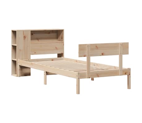 vidaXL Lit biblioth&egrave;que sans matelas 90x200 cm bois de pin massif