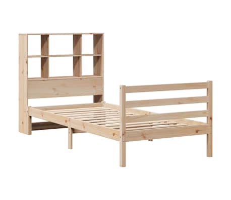 vidaXL Lit biblioth&egrave;que sans matelas 90x200 cm bois de pin massif