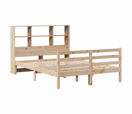 vidaXL Lit biblioth&egrave;que sans matelas 160x200 cm bois massif de pin