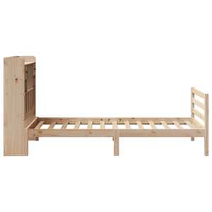 Postel s knihovnou bez matrace 75 x 190 cm masivní borovice - obrázek 5