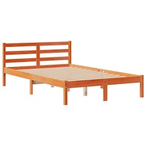 Postel s knihovnou bez matrace 135 x 190 cm masivní borovice - obrázek 8