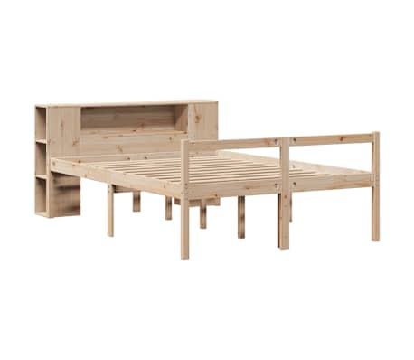 vidaXL Bed met boekenkast zonder matras massief grenenhout 120x190 cm