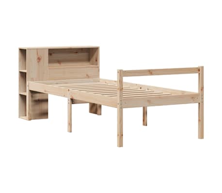 vidaXL Massivholzbett mit Regal ohne Matratze 100x200 cm Kiefer