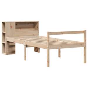 vidaXL Massivholzbett mit Regal ohne Matratze 100x200 cm Kiefer