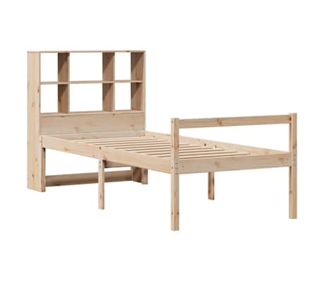 vidaXL Krevet s regalom za knjige bez madraca 90x190 cm od borovine