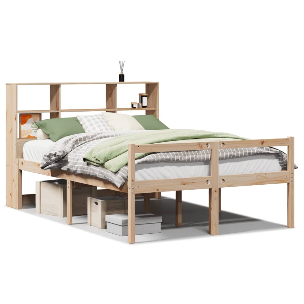 Bed met boekenkast zonder matras massief grenenhout 160x200 cm image 2