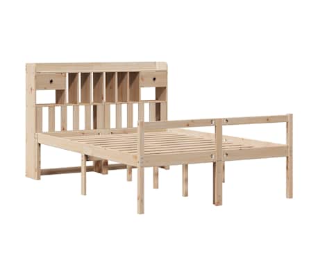 vidaXL Massivholzbett mit Regal ohne Matratze 160x200 cm Kiefernholz