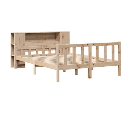 vidaXL Bookcase Bed without Mattress 150x200 cm King Size Solid Wood Pine