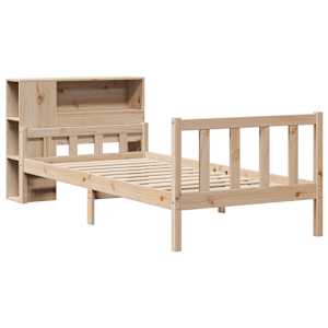 vidaXL Bed met boekenkast zonder matras massief grenenhout 100x200 cm