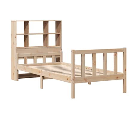vidaXL B&uuml;cherregalbett ohne Matratze 75x190 cm Massivholz Kiefer