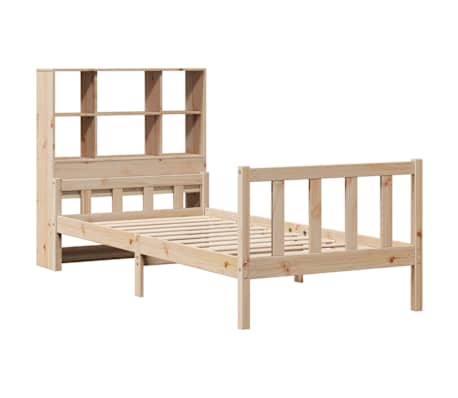 vidaXL Massivholzbett mit Regal ohne Matratze 90x190 cm Kiefer