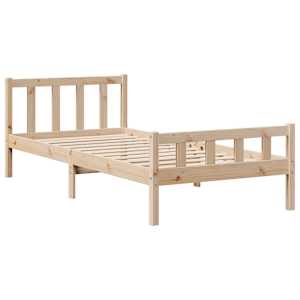 Postel s knihovnou bez matrace 90 x 190 cm masivní borovice - obrázek 8