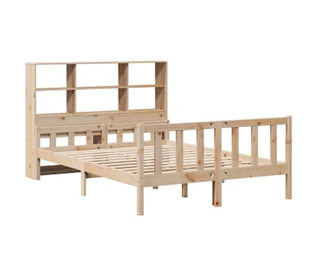 vidaXL Bookcase Bed without Mattress 150x200 cm King Solid Wood Pine