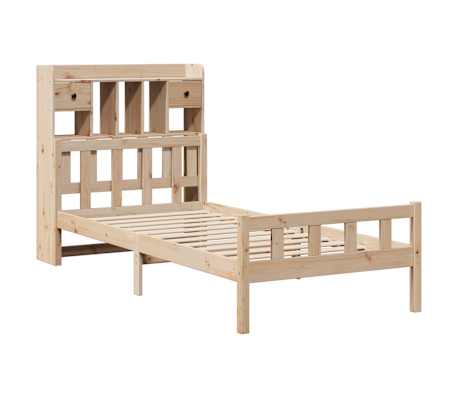 vidaXL Massivholzbett mit Regal ohne Matratze 100x200 cm Kiefer