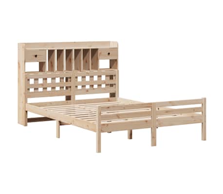vidaXL Lit biblioth&egrave;que sans matelas 160x200 cm bois massif de pin