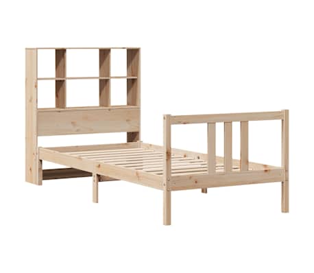 vidaXL Bookcase Bed without Mattress 75x190cm Small Single Solid Wood Pine