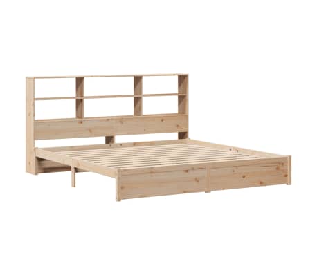 vidaXL riiuliga voodiraam ilma madratsita, 200x200 cm, m&auml;nnipuit