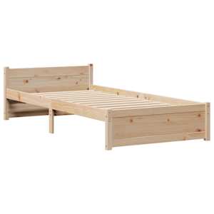 Postel s knihovnou bez matrace 90 x 200 cm masivní borovice - obrázek 8