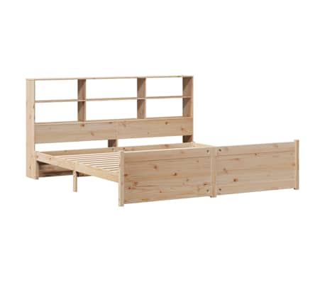 vidaXL riiuliga voodiraam ilma madratsita, 200x200 cm, m&auml;nnipuit