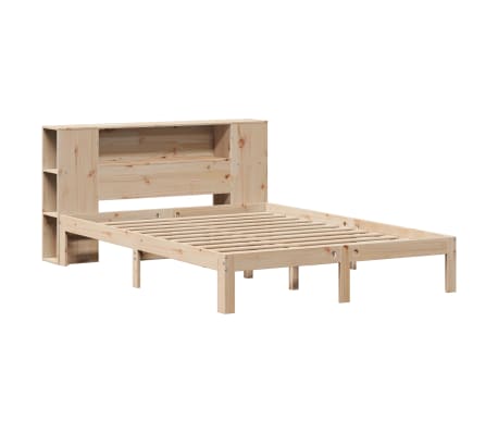 vidaXL Bed met boekenkast zonder matras massief grenenhout 120x190 cm