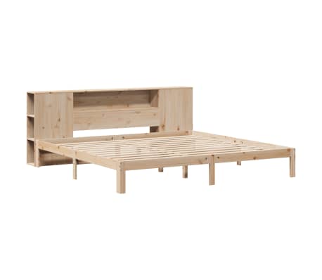 vidaXL Lit biblioth&egrave;que sans matelas 200x200 cm bois massif de pin