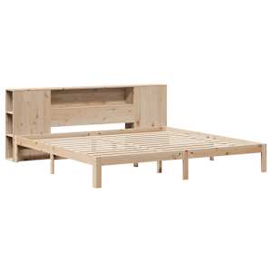 vidaXL Lit biblioth&egrave;que sans matelas 200x200 cm bois massif de pin
