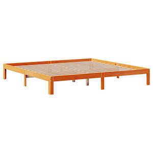 Postel s knihovnou bez matrace 180 x 200 cm masivní borovice - obrázek 5