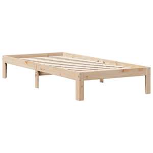 Postel s knihovnou bez matrace 90 x 200 cm masivní borovice - obrázek 8