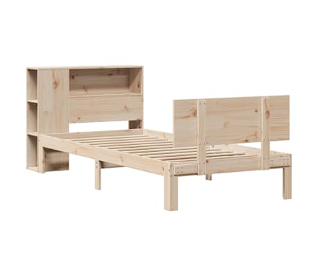 vidaXL Lit biblioth&egrave;que sans matelas 90x200 cm bois de pin massif